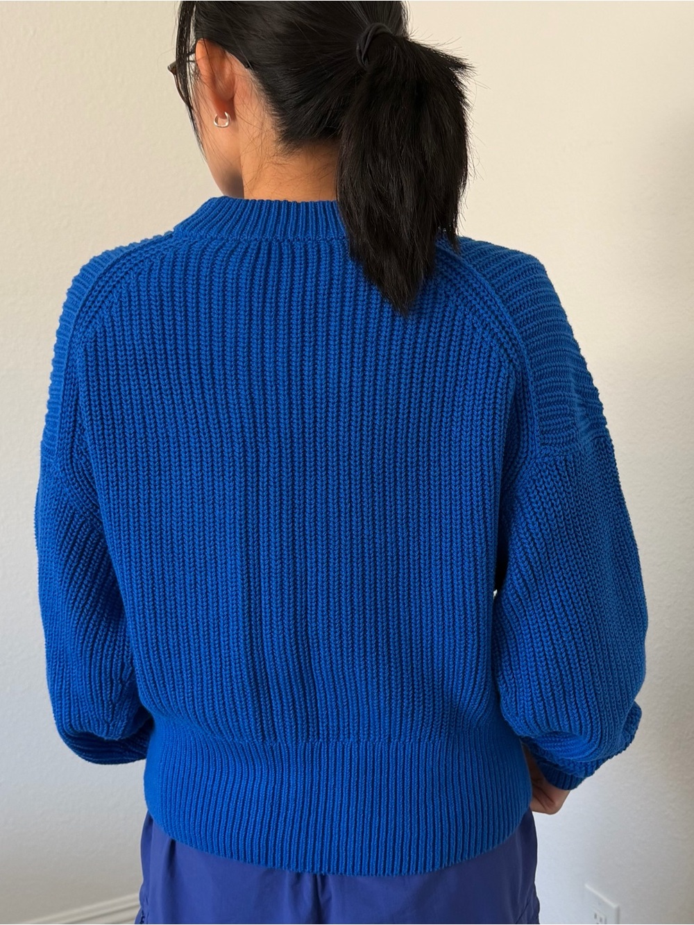 Everlane Organic Cotton Cropped Ribbed Crew Sweater - Picture 2 of 7